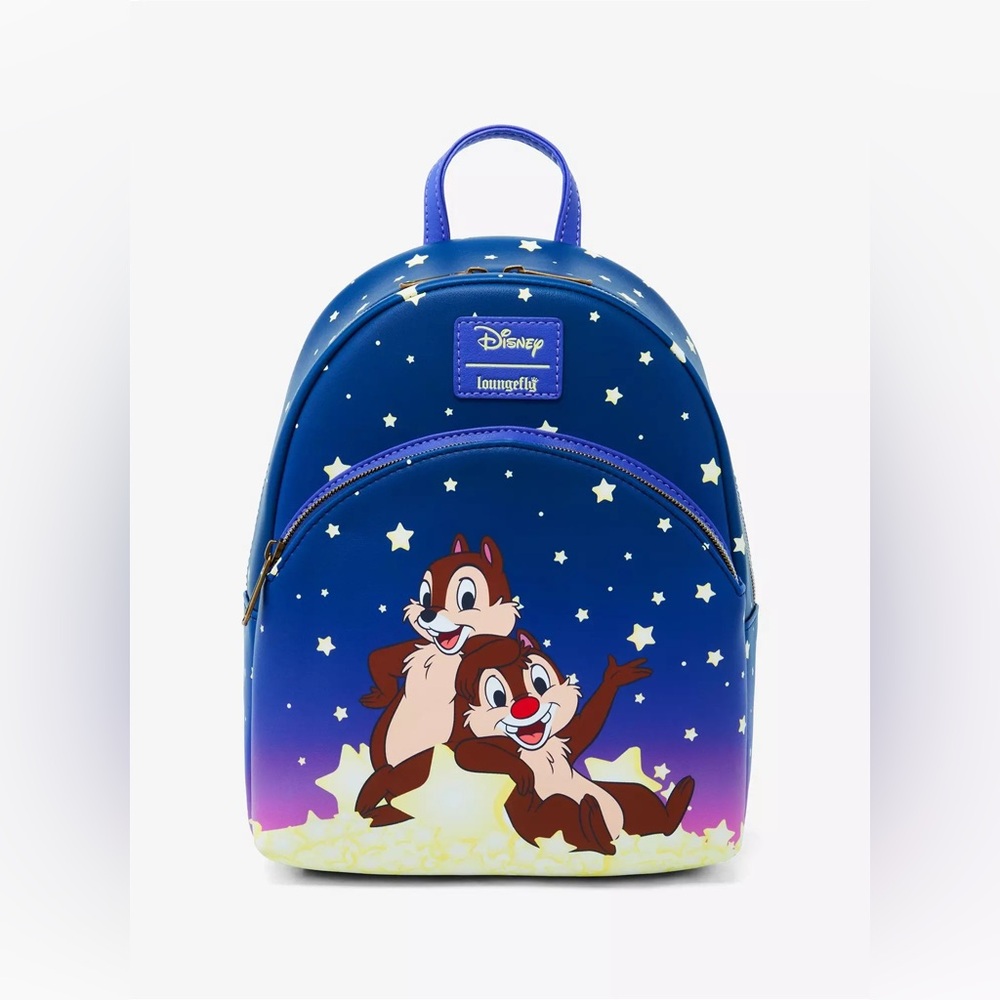 Loungefly Disney Chip 'N' Dale Stars Mini Backpack NWT NEW Chipmunk Back Pack